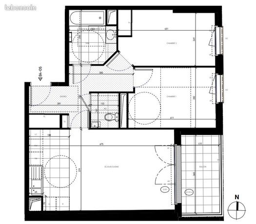 Appartement 3 pièces 64 m²