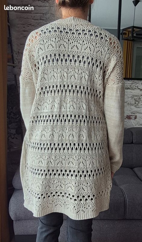 Gilet Mamouchka - Taille S/M, Beige, Coton, Occasion En Très Bon état, Parfait Layering
