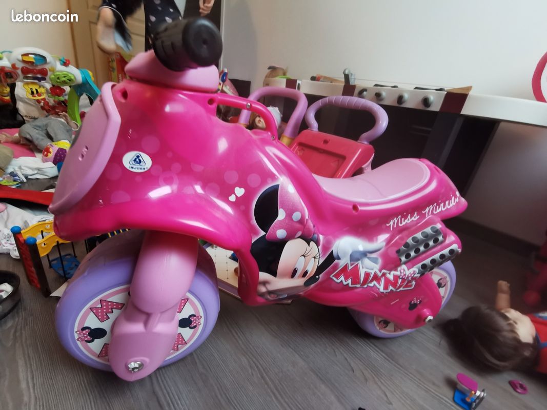 Moto Minnie Mouse Petite Moto Porteur Moto Trotteur Minnie Clearance