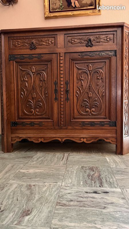 Enfilade, buffet bas en chêne massif (image 1)