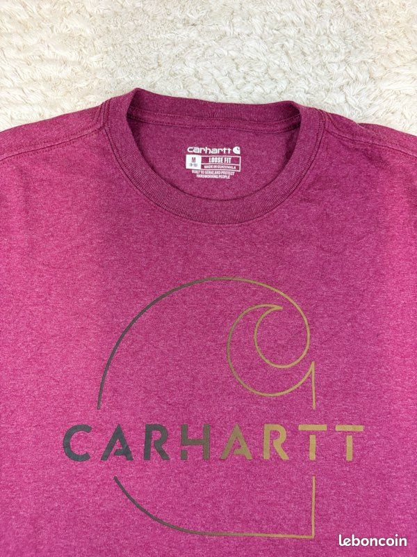 T-shirt carhartt uni et brodé manches courtes - taillle M - rose (image 3)