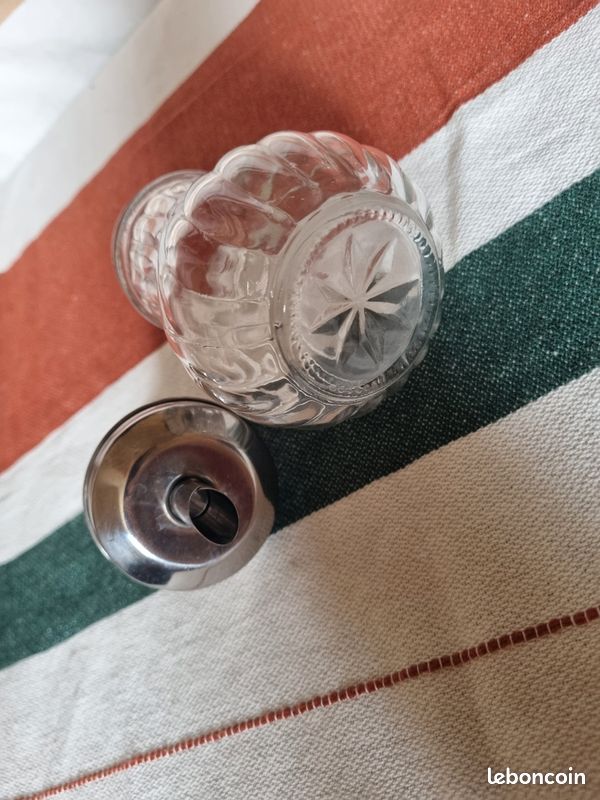 Sucrier verre et métal (image 3)