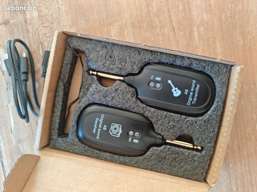 Stax Guitar Système Sans Fil émetteur Et Récepteur 2,4 GHz Système De Guitare Sans Fil Rechargeable Intégré Pour Guitare électrique Basse