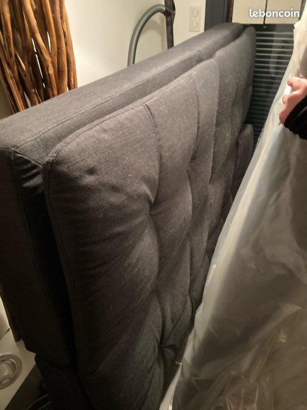 Canapé gris (convertible) (image 2)