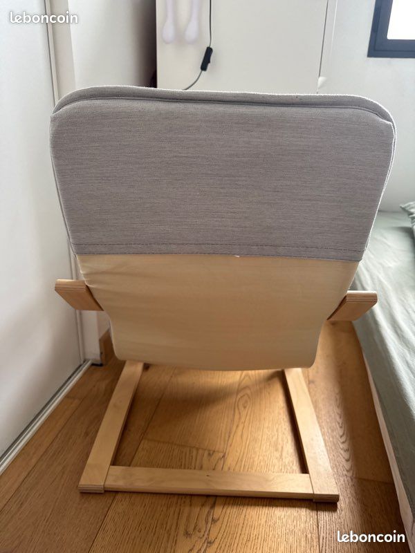 Chaise fauteuil relax pour enfant POANG grise (image 2)