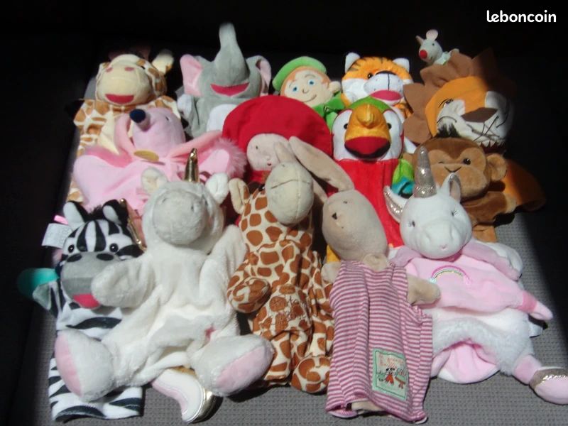 Super lot 14 marionnettes doudou peluches (image 9)