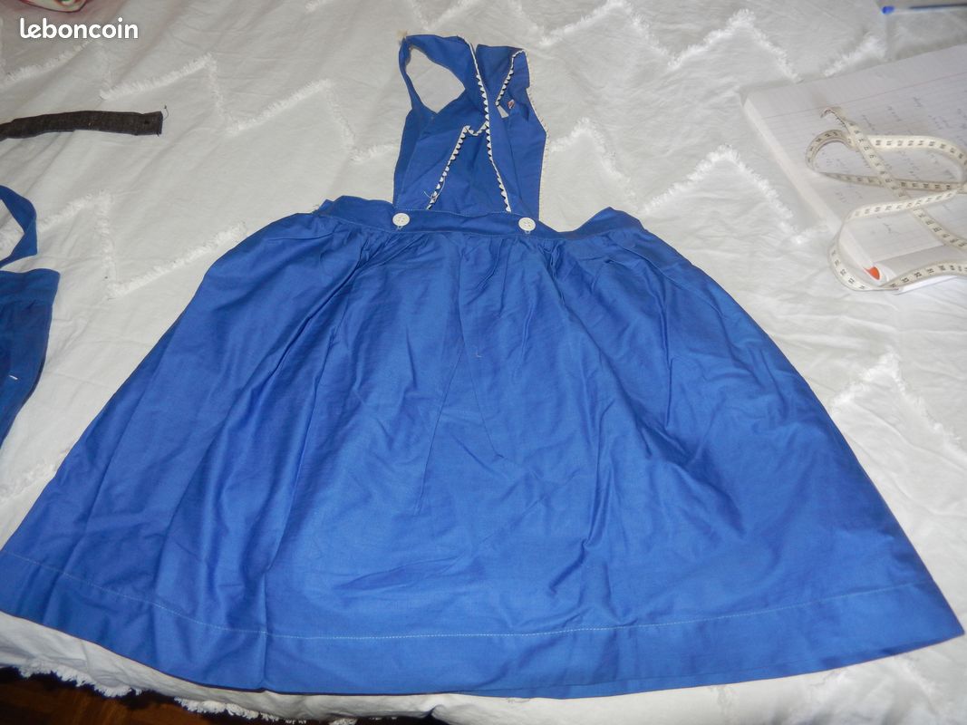Robe tablier vintage bleu "Petit Mousse" – 5 ans - jamais portée - étiquette (image 4)