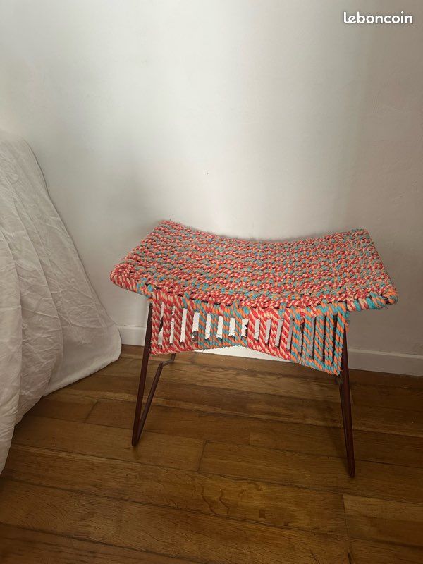 Tabouret coton tressé Zara home (image 1)