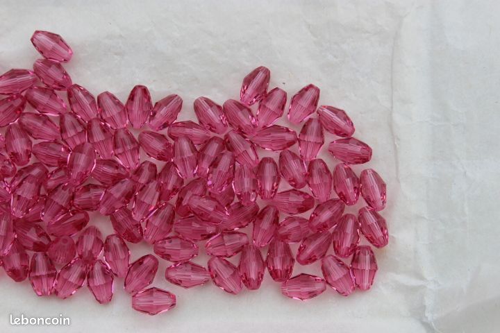 110 perles ovales Swarovski de 9x6 mm Rose (Art.5200) (image 4)