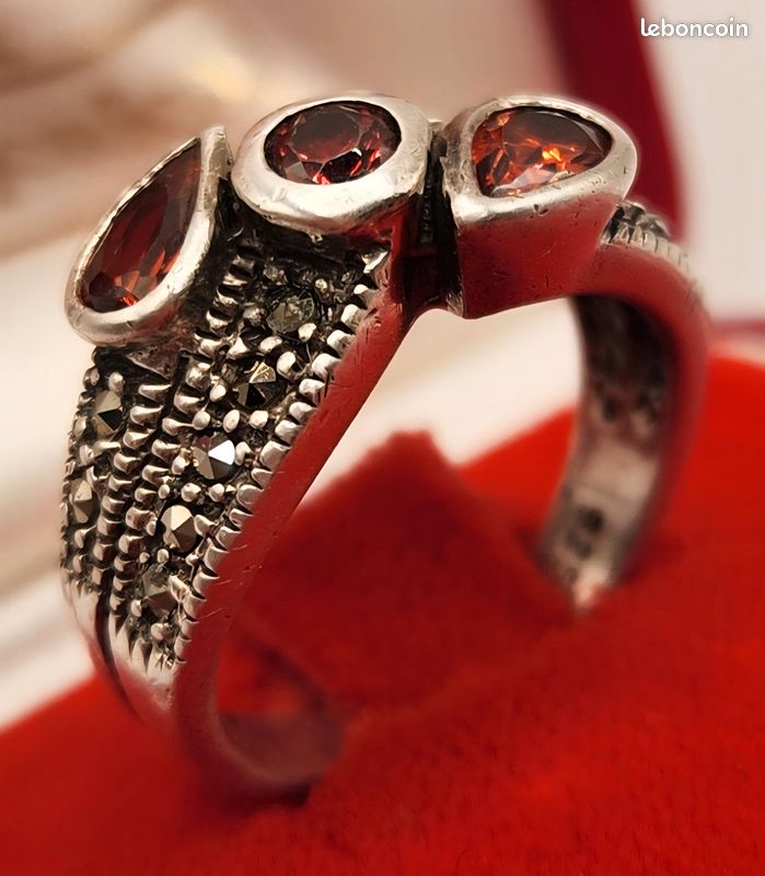 Bague Vintage En Argent - Taille 57 - Bijou Ancien élégant - Occasion