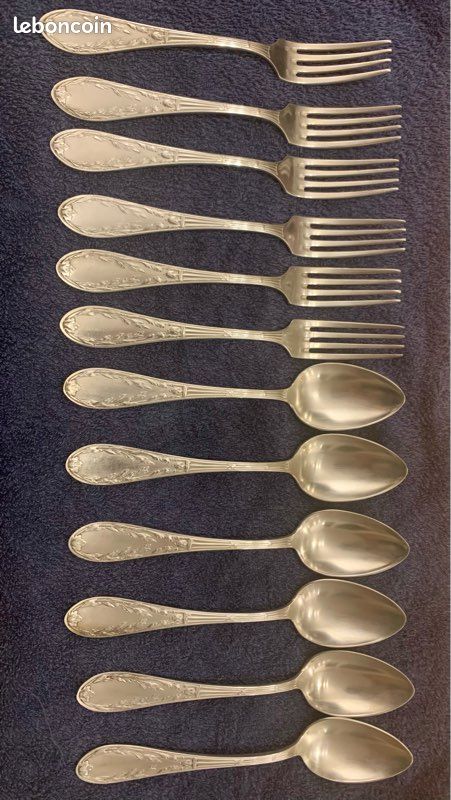 Couverts de services à gigot en métal argenté APOLLO belle