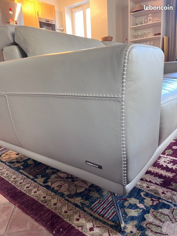 Canapé Roche Bobois gris (image 5)
