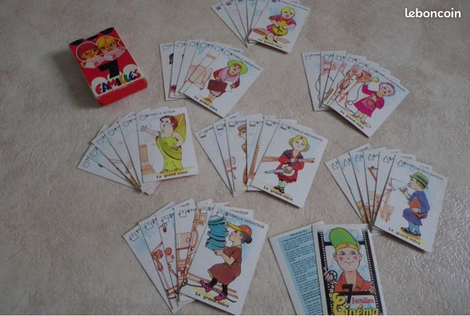 Jeu De Cartes Ancien - Les 7 Familles : Les Métiers - Édition Française Vintage