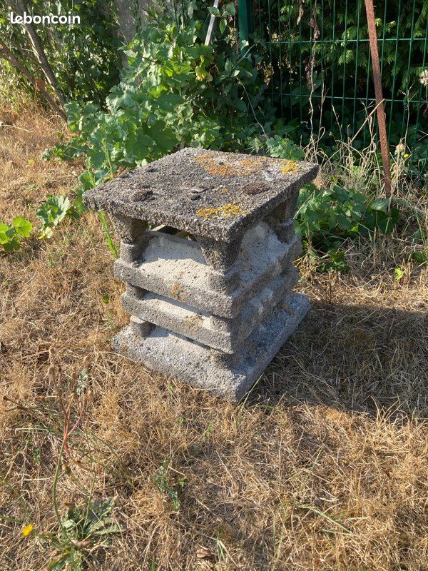 Chapeau de cheminée avec réhausse en béton (image 2)