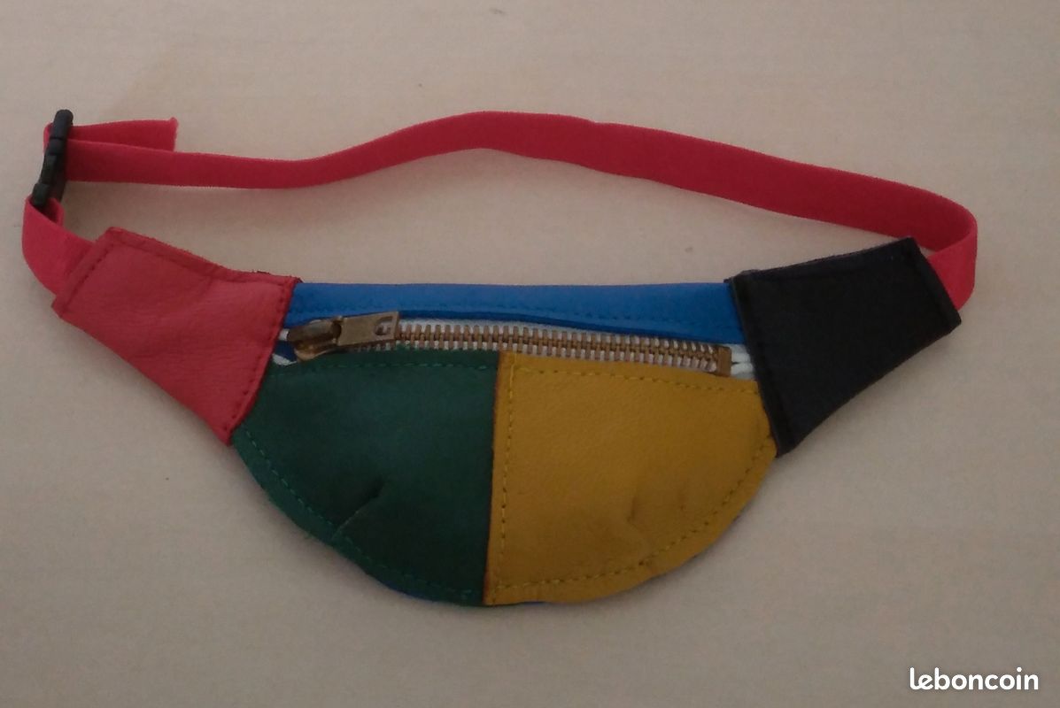 Sac banane pour poupée, couleurs anneaux olympiques (image 2)