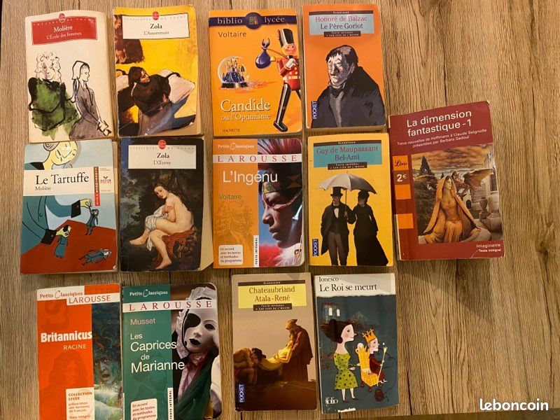 Livres Classiques Scolaires - Balzac / Voltaire / Musset / Molière .. (image 1)