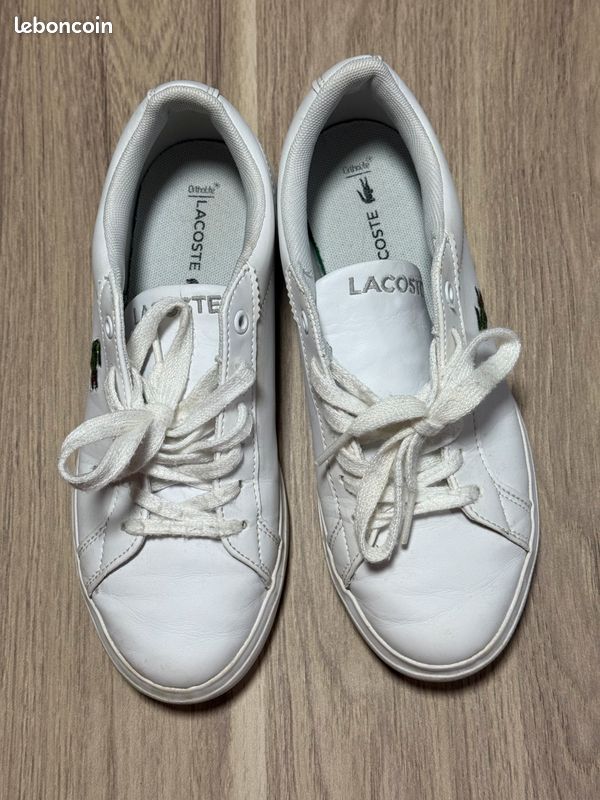 Baskets Lacoste fille taille 35 blanche (image 1)