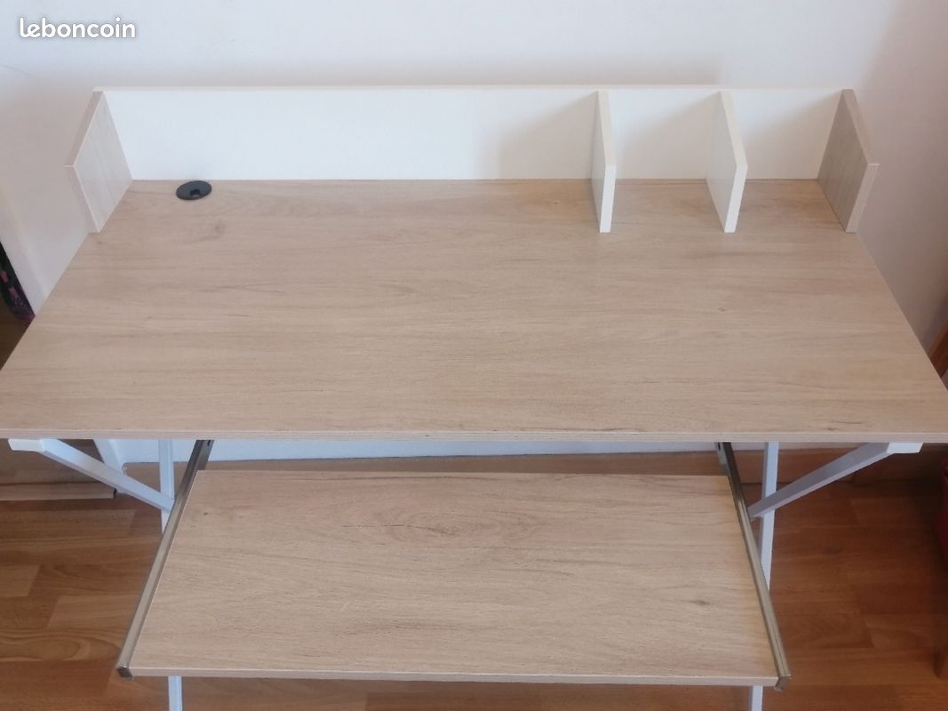 Bureau bois/blanc (image 3)