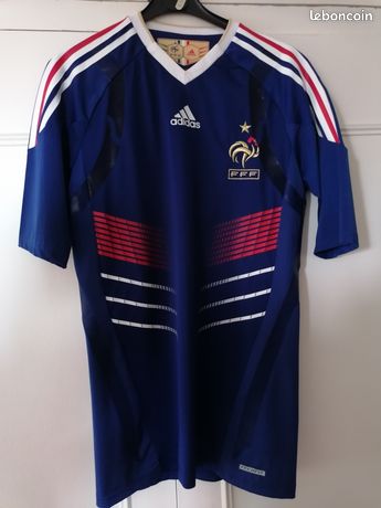 Maillot D'entraînement Equipe De France Adidas 2010/2011 - Blanc, Taille L, Porté, Homme