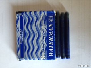 CARTOUCHES D ENCRE BLEUE WATERMAN au nombre de 11 (image 1)