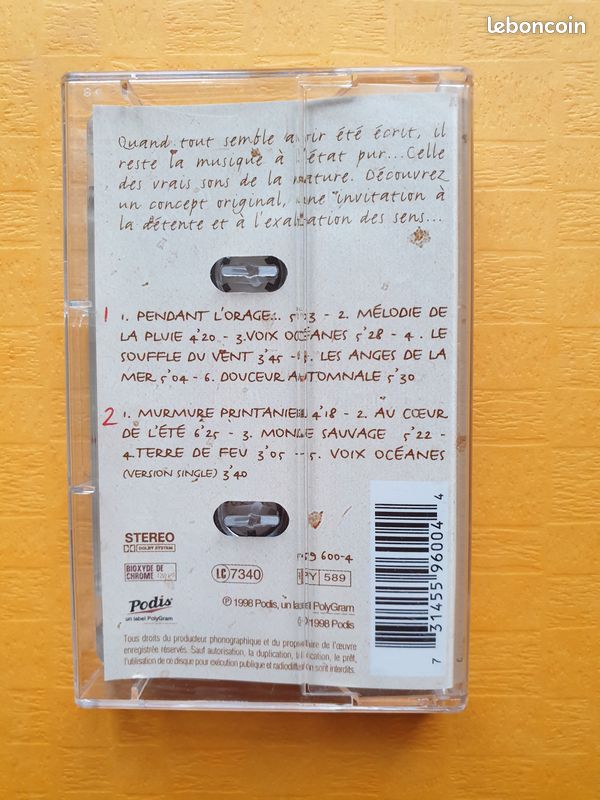 K7 audio NATURA musique douce zen (image 2)