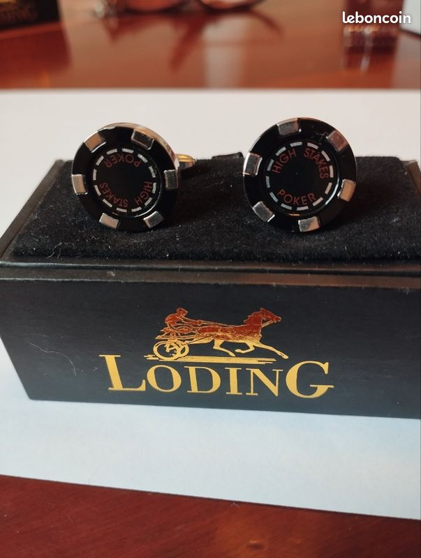Boutons De Manchette TF Est. 1968 T-Mechanic - PVD Noir Sur Acier - Modèle CMO-PB99 - Neuf Sans Emballage