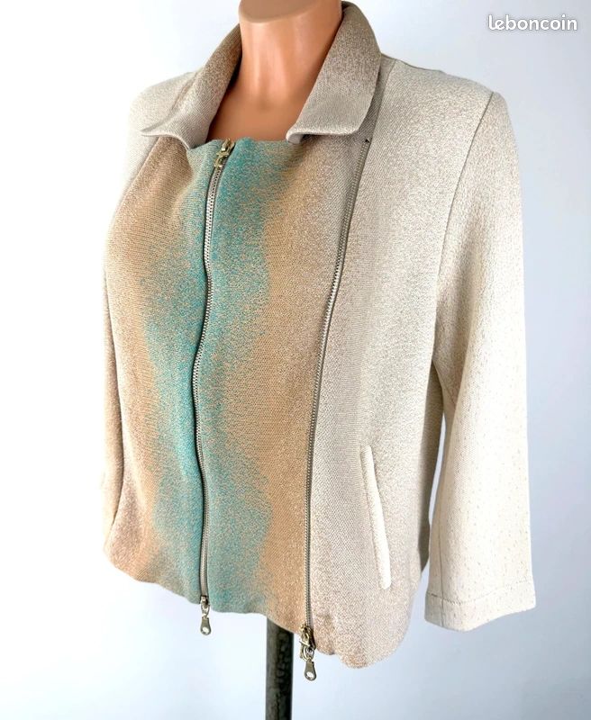 Cardigan Femme Multicolore TRICOT CHIC - Taille F40, Occasion Très Bon état