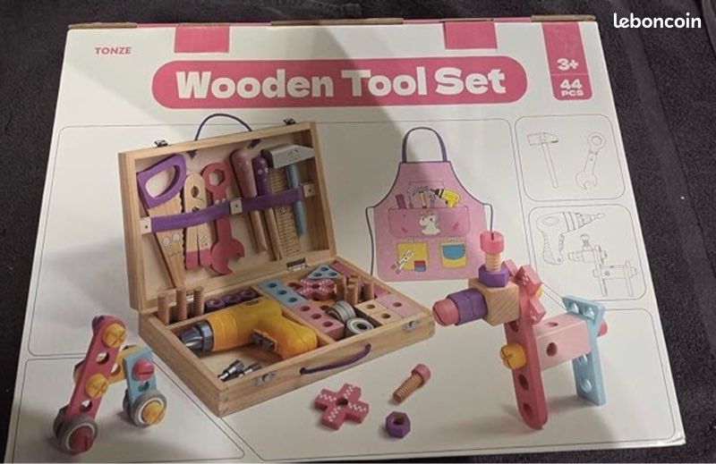 Jouet Enfant 3 ans, Jouet Fille 3 ans, Boite a Outils Enfant Montessori Jeux Enfants 3 ans, Jeux Fille 3 4 ans Bois Jouets (44 Pcs) - Jeux - Jouets