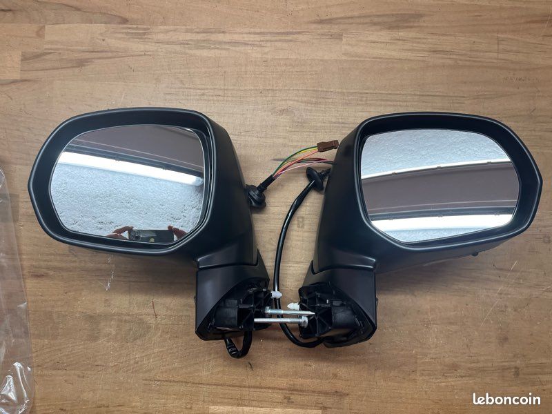 Couvercle Rétroviseur Peugeot 3008 5008 2009-2016 - Paire Noir Brillant ABS, Remplacement Direct, Clip-on
