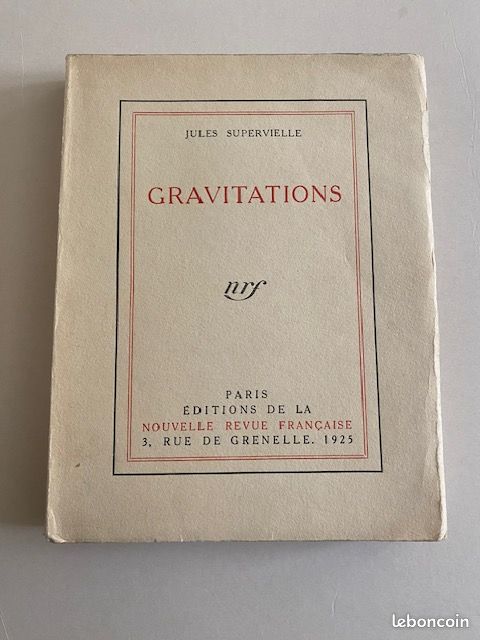 Jules SUPERVIELLE "Gravitations", année 1925 (image 1)