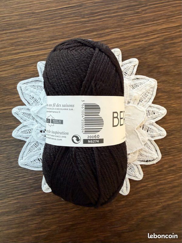 Lot De 5 Pelotes 100% Mérinos – Fil Français – N°3/3.5 – Pour Tricot, Crochet, Accessoires – Neuf