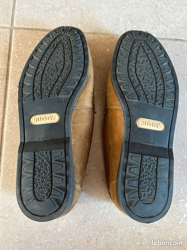 444 Mocassins en cuir marron : Buggy. Taille 43. Très très bon état. (016) (image 12)