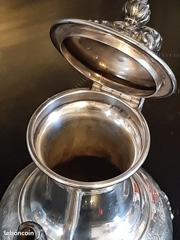 Théière Ancienne Métal Argenté CAILAR & BAYARD - Style Victorien - 19e - France