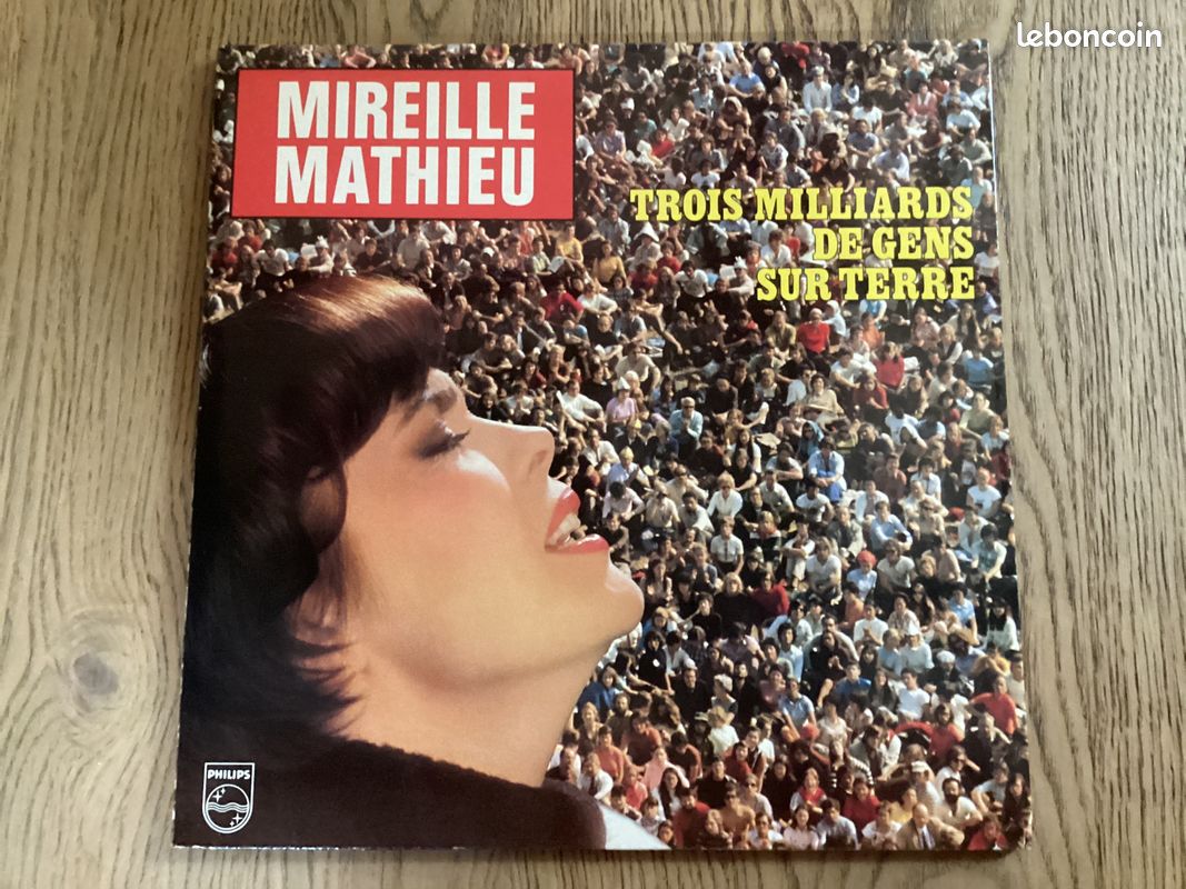 Mireille Mathieu - 3 milliards de gens sur terre - Vinyle 33 tours (image 1)