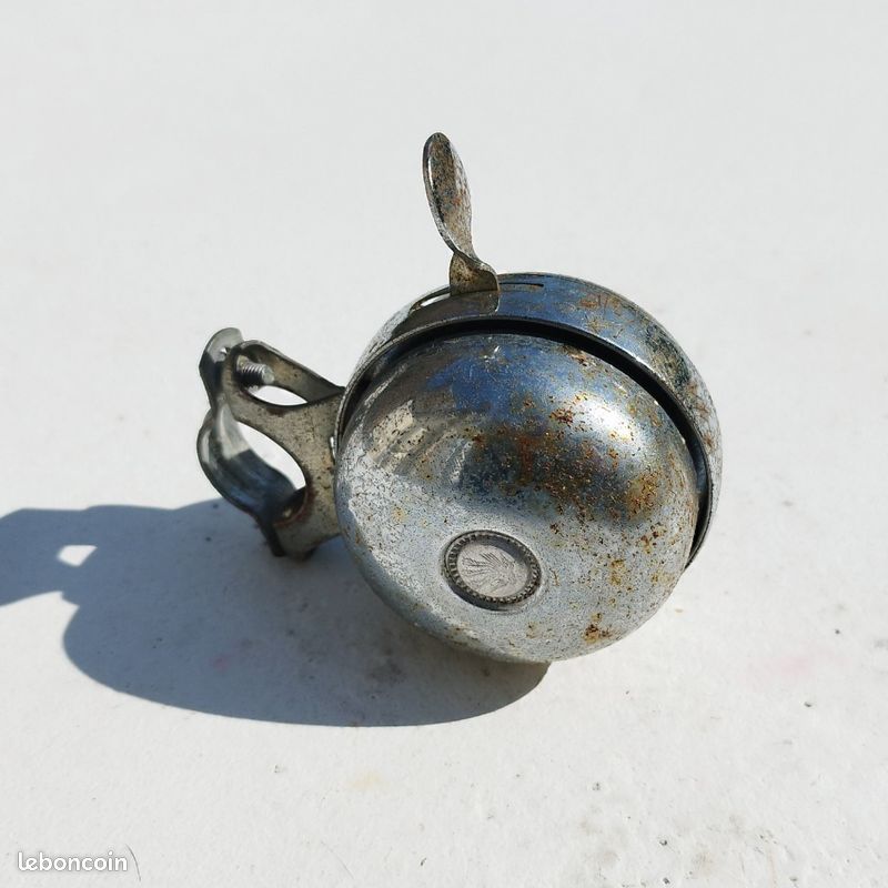 Ancienne Sonnette De Vélo HYGINA - Gris - Fonctionnelle - État D'usage