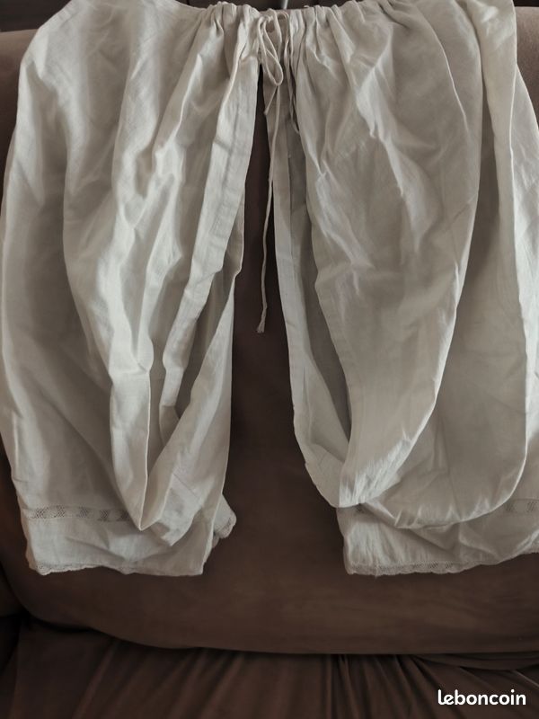 Culotte ancienne fendue en coton (image 3)