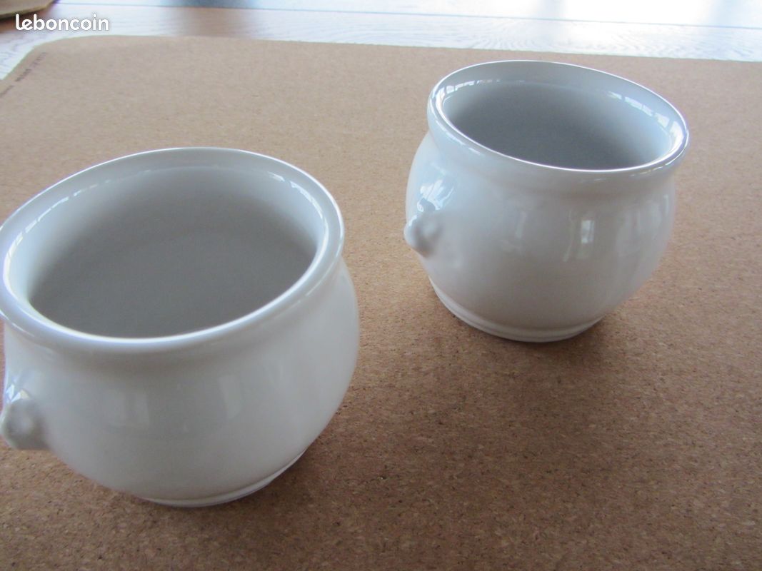 Duo de pots blancs céramique (image 4)