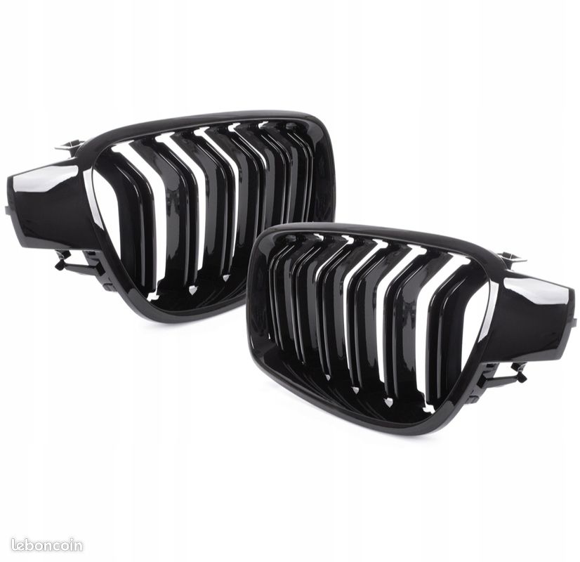 GRILLES DE REIN Doubles Noires Brillantes Style Bmw Serie 5 G30 G31 F90