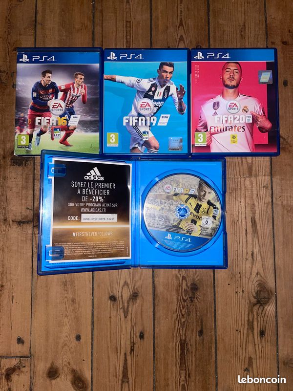 Lot de 4 jeux, Fifa 16, Fifa 17, Fifa 19, Fifa 20. Vente à l’unité possible (image 3)