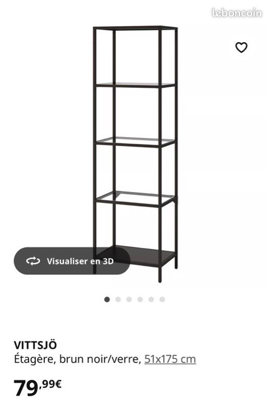 Meuble étagère IKEA vittsjo (image 3)
