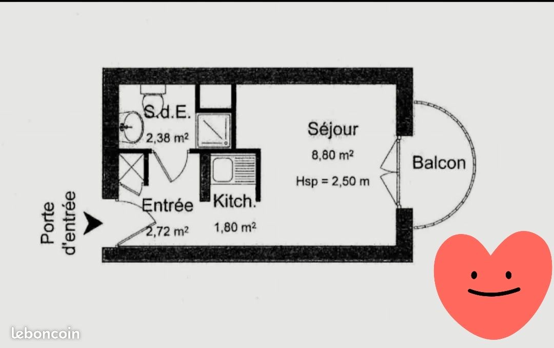 Appartement 1 pièce 16 m² · à Grenoble · 16 m² · 72 000 €