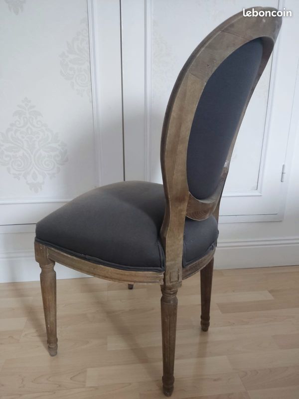 1 Chaise style Versailles gris anthracite (image 3)