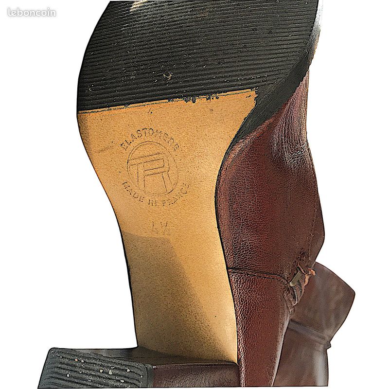 Bottes Vintage BARGIF Italie 1982 - Taille 36 Bordeaux, Cuir, Talon 9 Cm, Style Années 80
