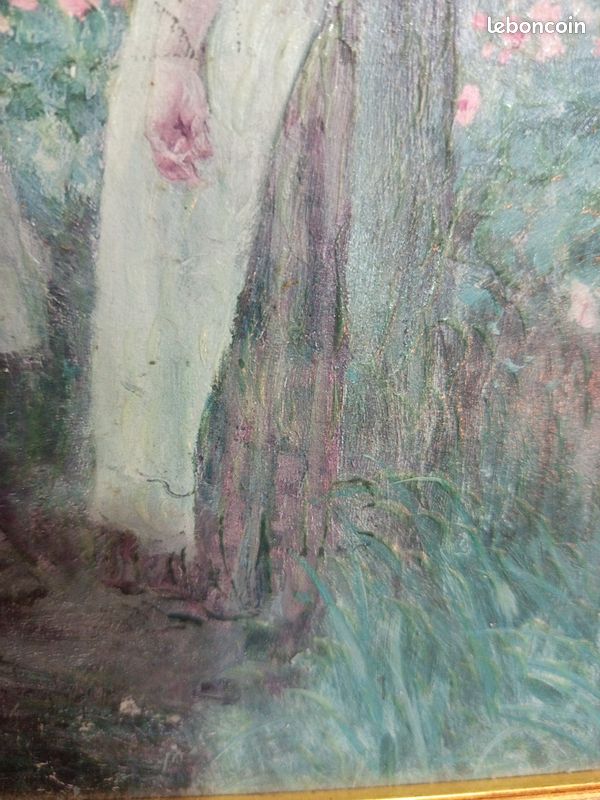 Tableau, Peinture avec gel de protection, impression sur toile