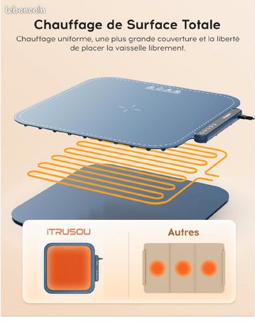 Plaque Chauffante Silicone Portable - 40-110°C - Mini Four Pliable - Pour Buffet, Décongélation