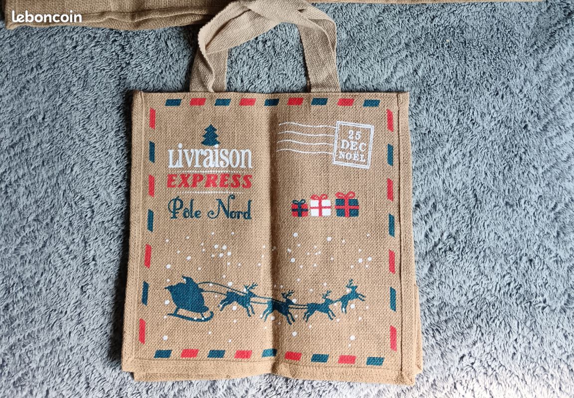 Jute Bag Sac Course Toile De Jute De Jute Sac Cabas Courses