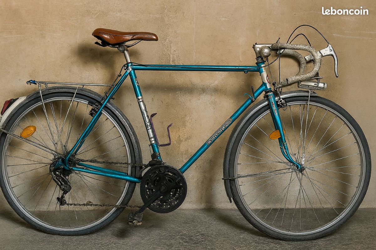 Vélo de Course Vintage LIBERIA – Cadre Acier Bleu Pétrole Vélos
