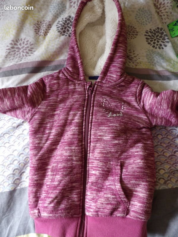 Vestes sans manches rose enfant