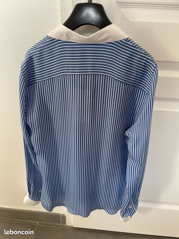 Chemise/Blouse ZARA Femme Oversize - Taille S - Bleu Soie - NEUVE Avec étiquettes