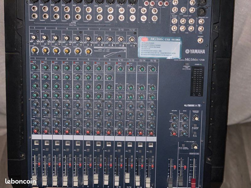Vends Table mixage Yamaha MG 166C-USB (image 1)